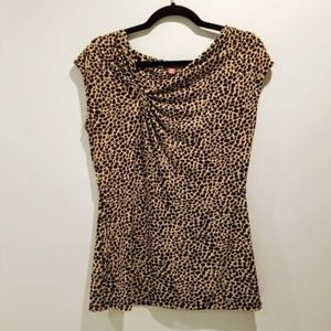 Vince Camuto Animal Print Career Blouse Top